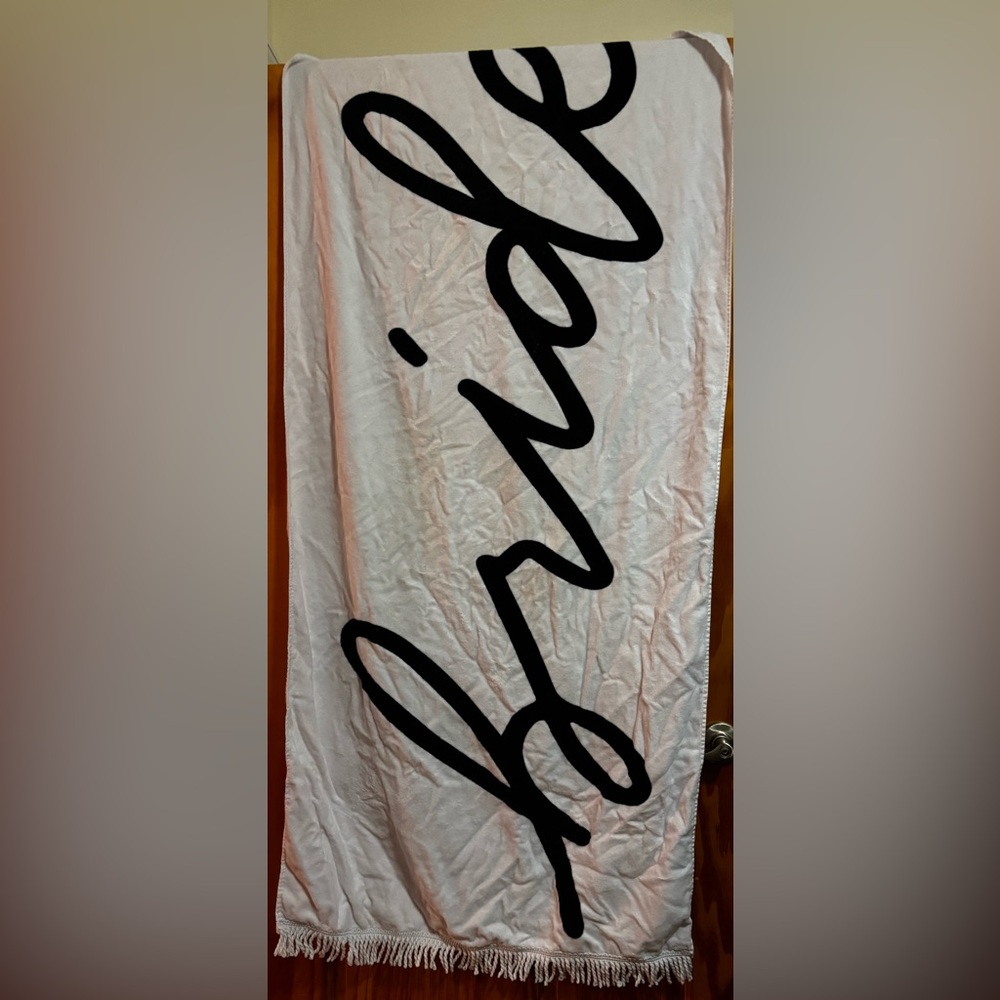 White and Black BRIDE Beach Towel!